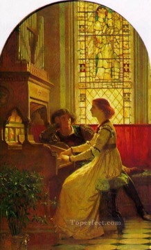 victorian victoria Painting - harmony Victorian painter Frank Bernard Dicksee